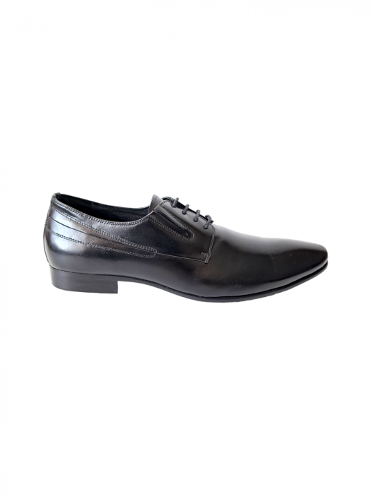 Pantofi Barbati Piele Naturala Negri Ahile B00174 [2]