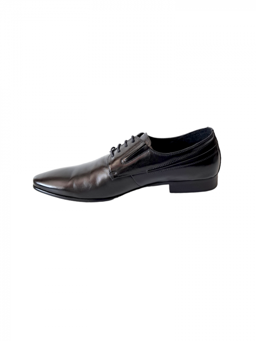 Pantofi Barbati Piele Naturala Negri Ahile B00174 [3]