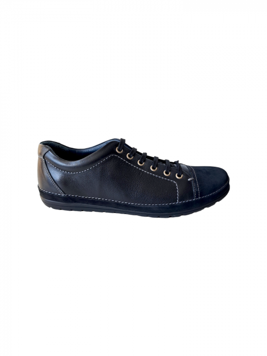 Pantofi Casual Barbati Piele Naturala Gitanos Negri Stelian B00231 [2]
