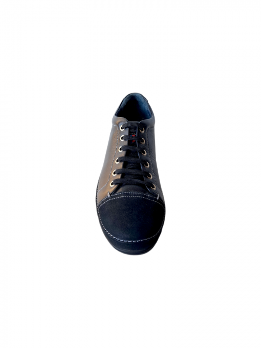Pantofi Casual Barbati Piele Naturala Gitanos Negri Stelian B00231 [4]