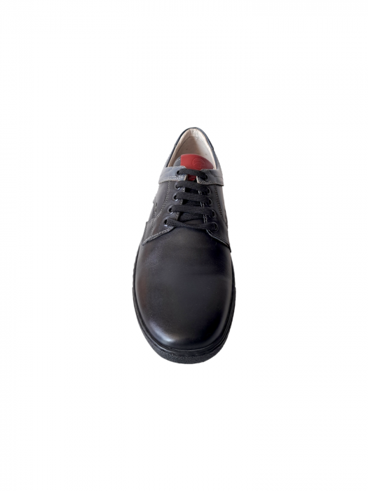 Pantofi Casual Barbati Piele Naturala Gitanos Negri Vitalie B00220 [4]