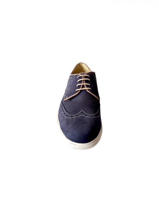 Pantofi Casual Barbati Piele Naturala Otter Bleumarin Nicolai B00215 [3]