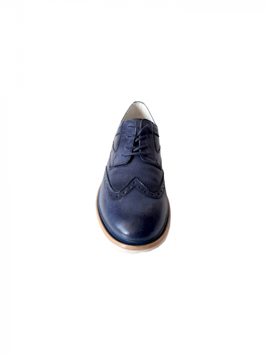 Pantofi Casual Barbati Piele Naturala Otter Bleumarin Stefan B00214 [4]