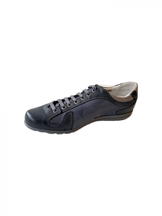 Pantofi Casual Piele Naturala Gitanos Bleumarin Anda D02978 [3]