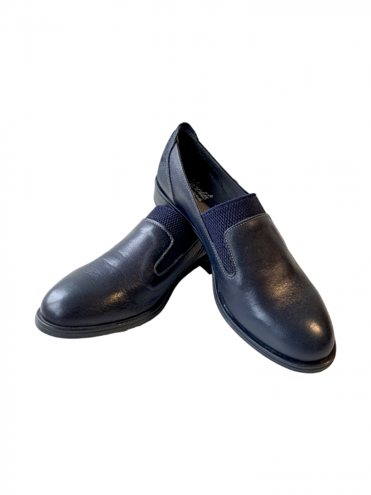 Pantofi Casual Piele Naturala Nicolis Bleumarin Eden D02984 [2]
