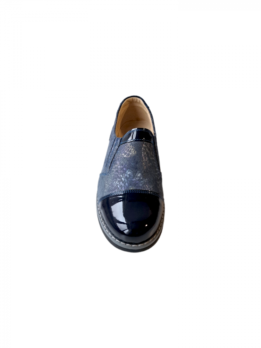 Pantofi Casual Piele Naturala Nicolis Bleumarin Lucille D02982 [5]