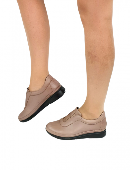 Pantofi Casual Piele Naturala Grej Aida D02932 [3]