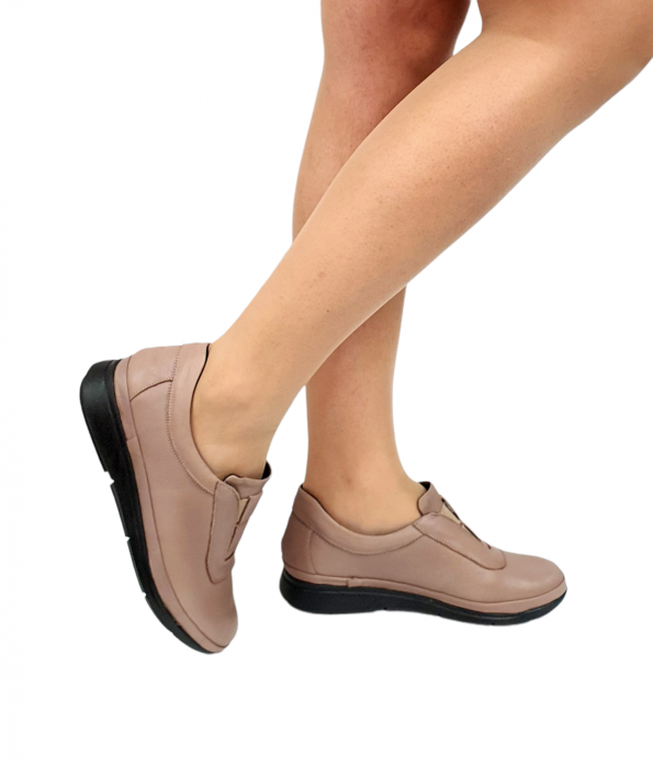 Pantofi Casual Piele Naturala Grej Aida D02932 [2]