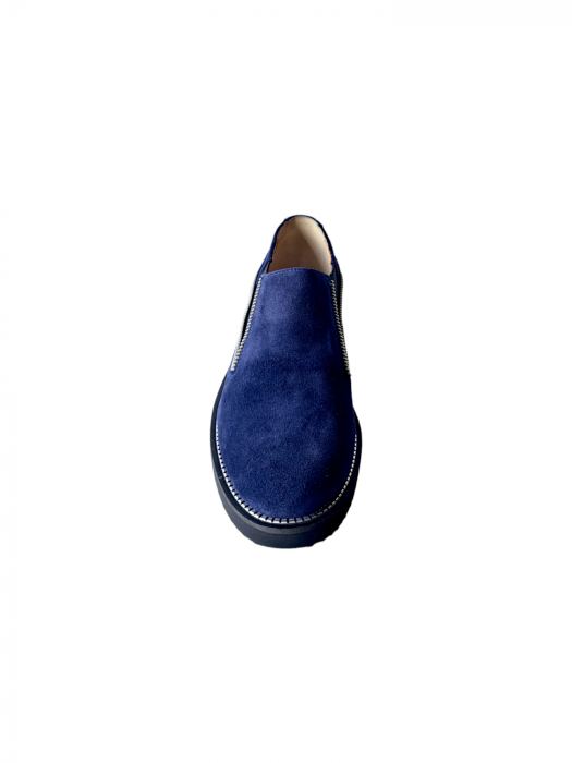 Pantofi Casual Piele Naturala Prego Bleumarin Delia D03098 [5]