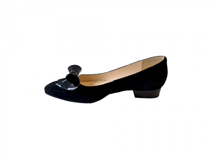 Pantofi cu toc Piele Naturala Perlla Negri Zerina D02990 [3]