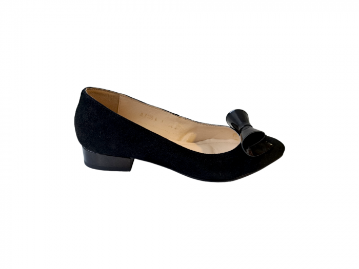 Pantofi cu toc Piele Naturala Perlla Negri Zerina D02990 [2]