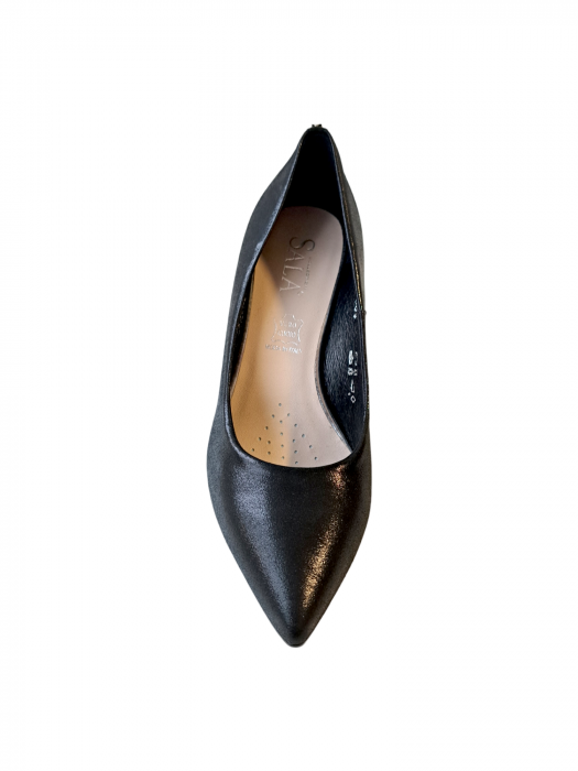 Pantofi cu toc Piele Naturala Sala Negri Ecrina D02997 [4]