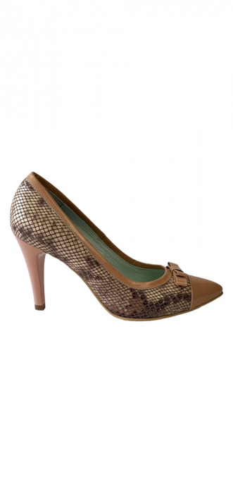 Pantofi Dama Piele Naturala Corvaris Bej Maya D03103 [2]