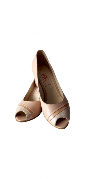 Pantofi Dama Piele Naturala Matheo Nude Maya D03104 [2]