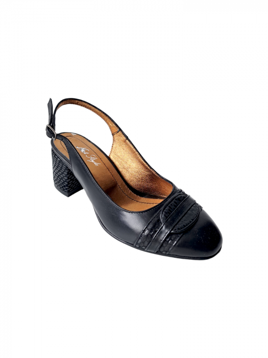 Pantofi Dama Piele Naturala Negri Parascheva D03014 [5]