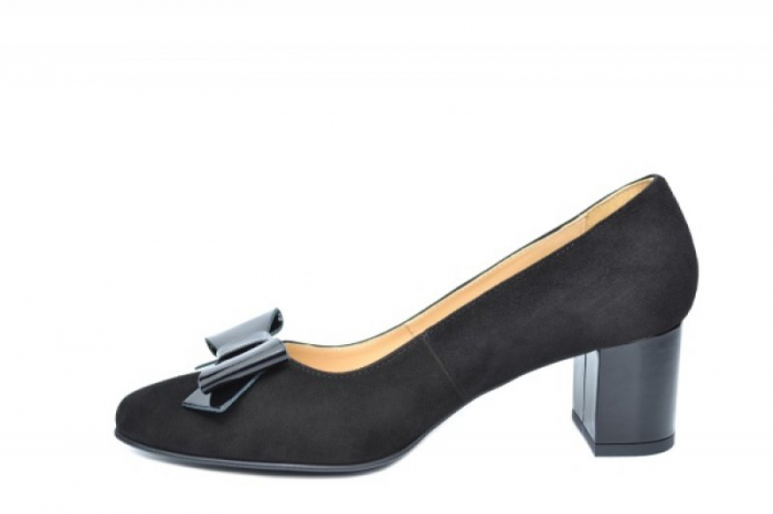 Pantofi cu toc Piele Naturala Guban Negri Adela D01913 [2]