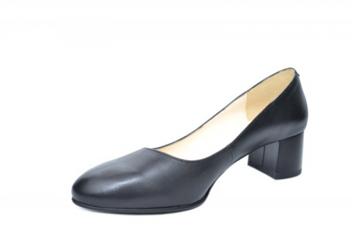 Pantofi cu toc Piele Naturala Perlla Negri Ariel D01923 [3]
