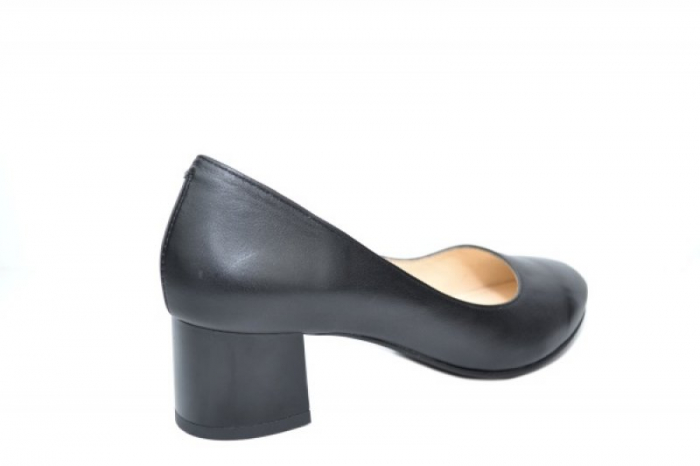Pantofi cu toc Piele Naturala Perlla Negri Ariel D01923 [4]