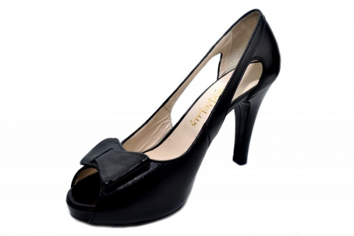 Pantofi Dama Piele Naturala Negri Belle D01328 [3]