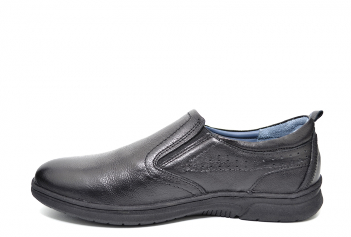 Pantofi Barbati Casual Piele Naturala Negri Benson B00021 [2]