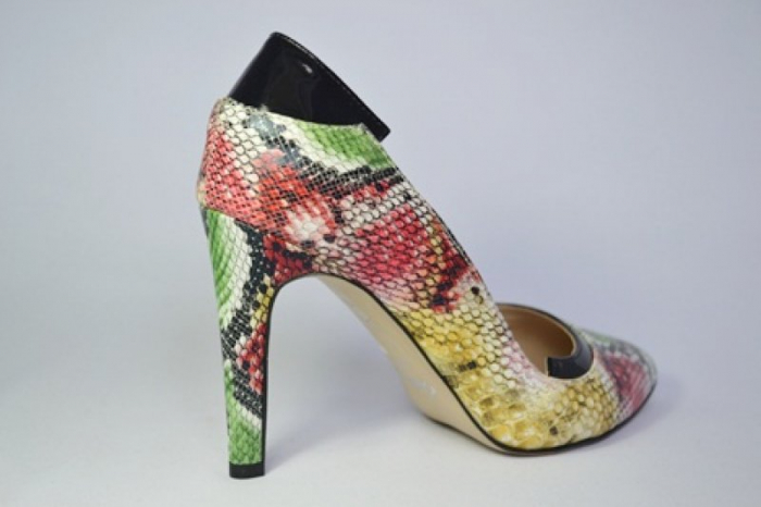 Pantofi cu toc Piele Naturala Guban Multicolori Bena D00646 [6]