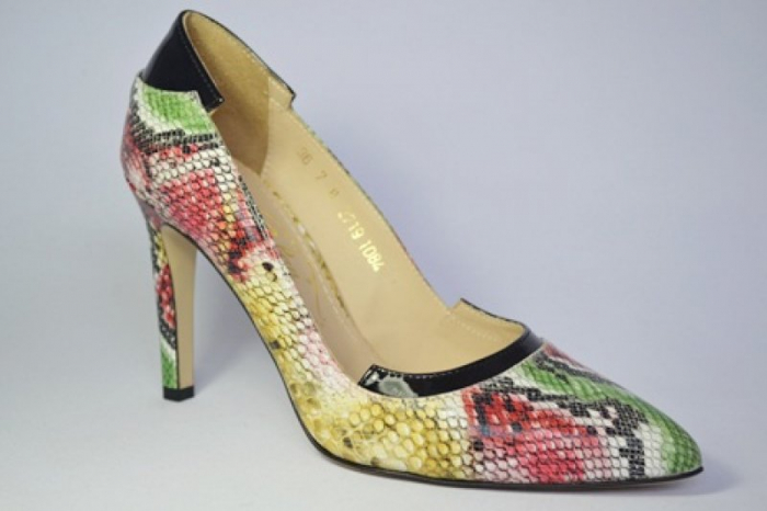 Pantofi cu toc Piele Naturala Guban Multicolori Bena D00646 [4]