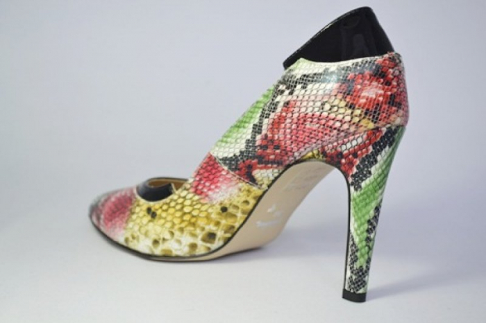Pantofi cu toc Piele Naturala Guban Multicolori Bena D00646 [5]