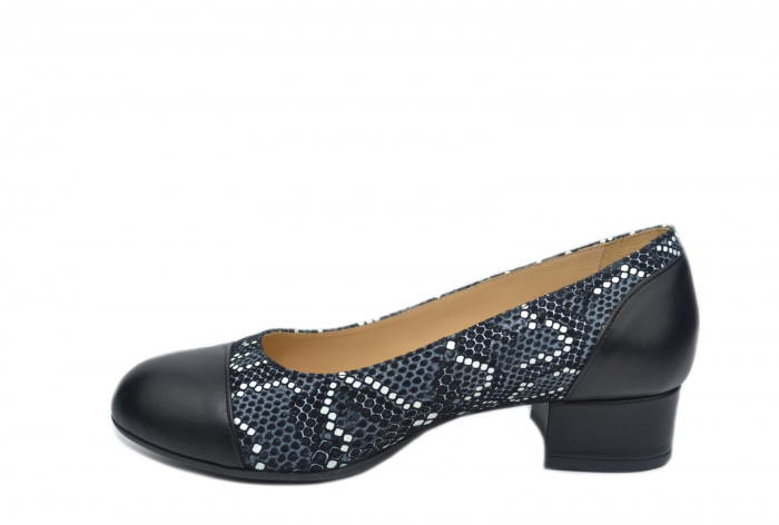 Pantofi cu toc Piele Naturala Negri Guban Bega D02126 [2]