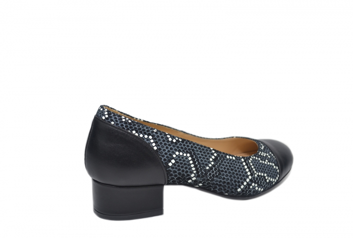 Pantofi cu toc Piele Naturala Negri Guban Bega D02126 [4]
