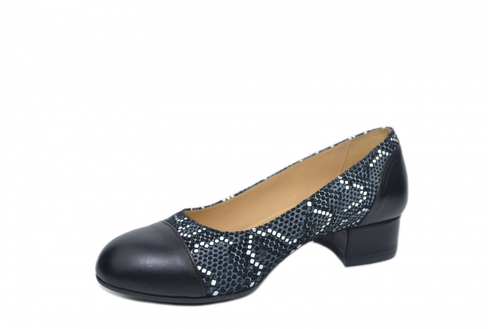 Pantofi cu toc Piele Naturala Negri Guban Bega D02126 [3]