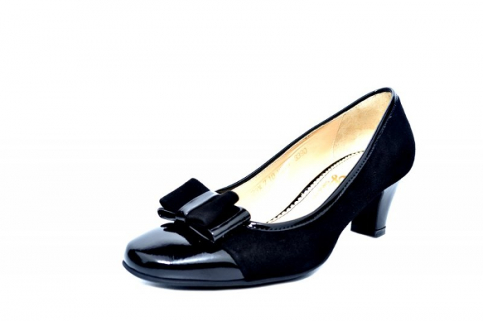 Pantofi cu toc Piele Naturala Negri Guban Larissa D01811 [3]