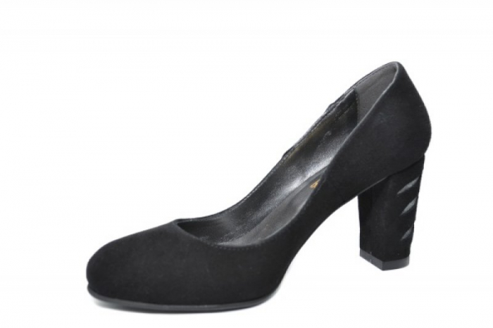 Pantofi cu toc Piele Naturala Negri Moda Prosper Isra D02029 [3]