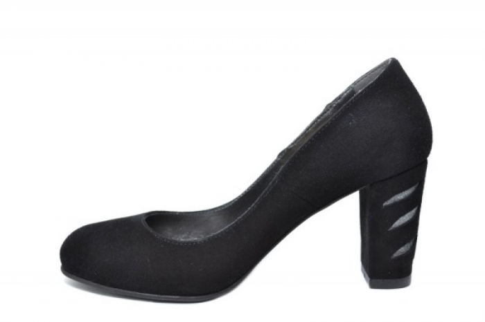 Pantofi cu toc Piele Naturala Negri Moda Prosper Isra D02029 [2]