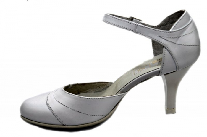 Pantofi Dama Piele Naturala Albi Marta D01341 [2]