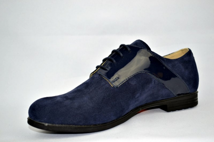 Pantofi Oxford Piele Naturala Bleumarin Viki D00897 [3]