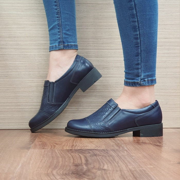 Pantofi Casual Piele Naturala Bleumarin Nicolis Lucille D02467 [2]