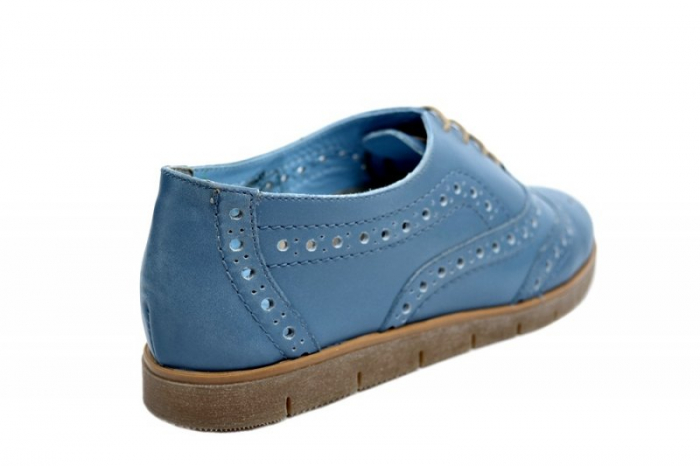 Pantofi Casual Piele Naturala Prego Albastri Randa D01640 [4]
