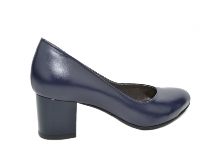 Pantofi cu toc Piele Naturala Bleumarin Moda Prosper Selena D02074 [4]
