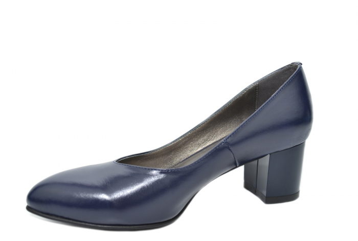 Pantofi cu toc Piele Naturala Bleumarin Moda Prosper Selena D02074 [3]