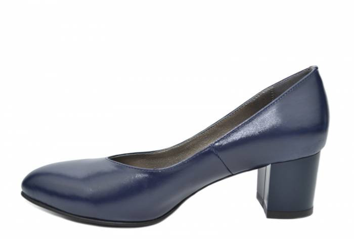 Pantofi cu toc Piele Naturala Bleumarin Moda Prosper Selena D02074 [2]