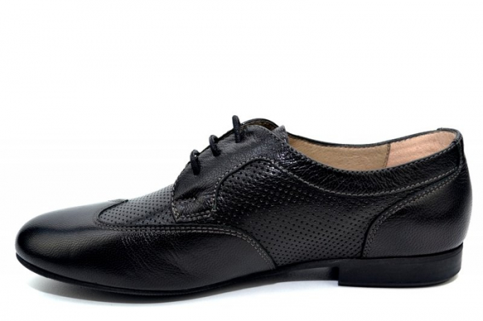 Pantofi Casual Piele Naturala Negri Serena D01345 [2]