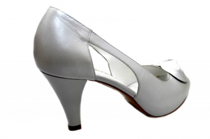 Pantofi Dama Piele Naturala Albi Simone D01330 [4]