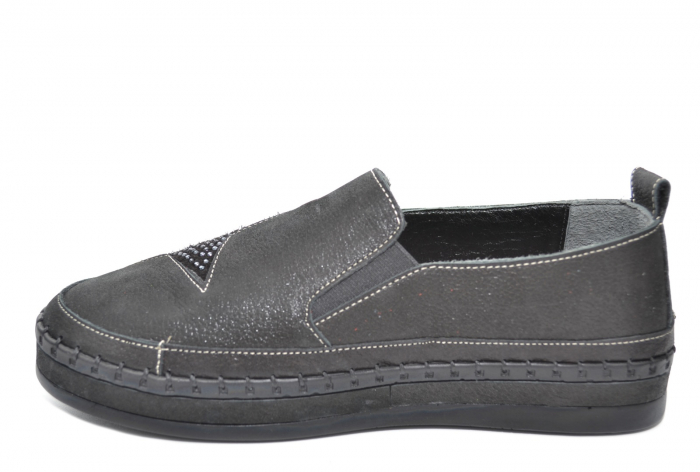 Pantofi Casual Piele Naturala Gitanos Negri Tereza D02081 [2]