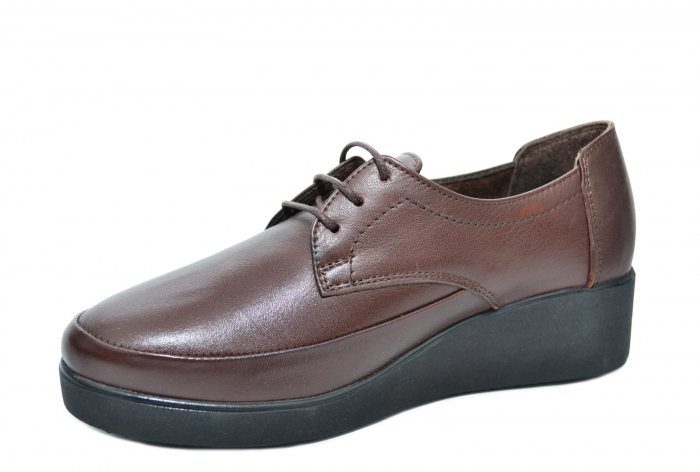 Pantofi Casual Piele Naturala Maro Vera D02090 [3]