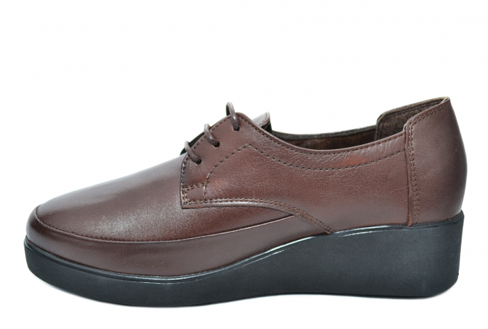 Pantofi Casual Piele Naturala Maro Vera D02090 [4]
