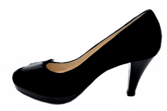 Pantofi cu toc Piele Naturala Negri Yolanda D01334 [2]