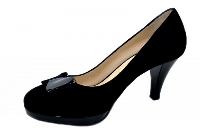 Pantofi cu toc Piele Naturala Negri Yolanda D01334 [3]