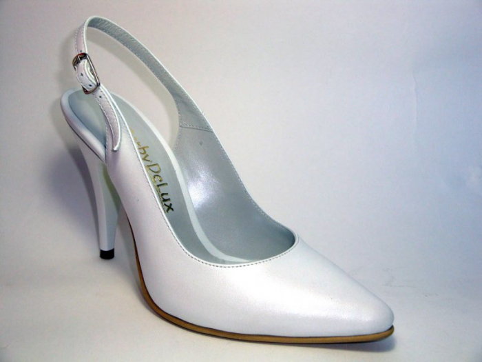 Pantofi Dama Piele Naturala Albi Reli D00340 [4]
