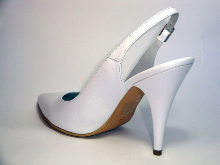 Pantofi Dama Piele Naturala Albi Reli D00340 [5]