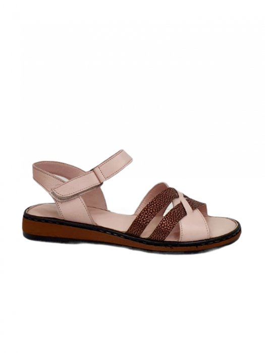 Sandale Dama Piele Naturala Nude Ielna D02713 [9]